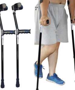 Hospital Home Use Aluminum Alloy Portable Retractable Foream Crutch Elbow Crutches Walking Stick for Elderly and Disabled 1