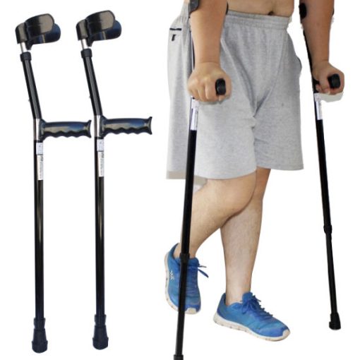 Hospital Home Use Aluminum Alloy Portable Retractable Foream Crutch Elbow Crutches Walking Stick for Elderly and Disabled 1