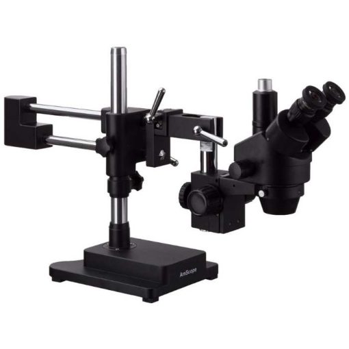 3.5X-90X Black Simul-Focal Trinocular Stereo Zoom Microscope