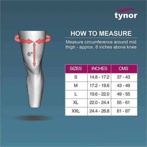 Functional Knee Support Tynor D-09 Sizes