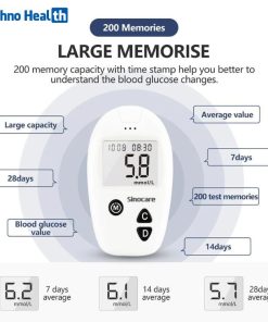 Features of Sinocare Safe-Accu Blood Glucose Monitor