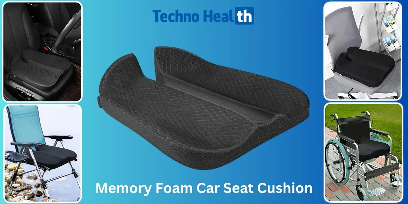 Memory Foam Car Seat Cushion for Tailbone Pain & Back Pain Relief