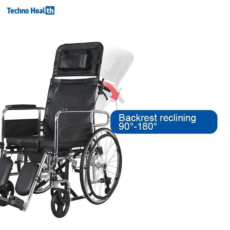 Kaiyang KY607 Foldable Commode Wheelchair | Sleeping & Shower Wheelchair with Adjustable armrest 3 Kaiyang KY607 Foldable Commode Wheelchair Price