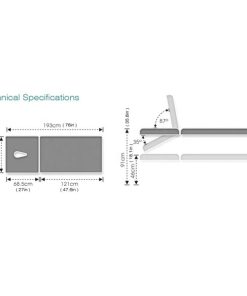 2 Section hydraulic Treatment Table for clinical use 7 2 section bed 4 1