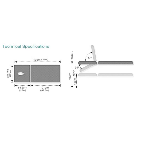 2 Section hydraulic Treatment Table for clinical use 4 2 Section hydraulic Treatment Table for clinical use - Image 4