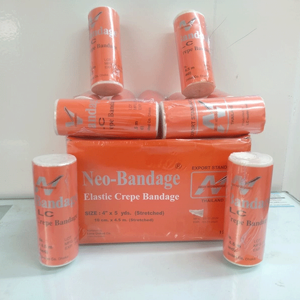 Elastic Crepe Bandage Price in BD (4"x 5 yds 2 Pcs) 2 One time roll Bandages price in BD