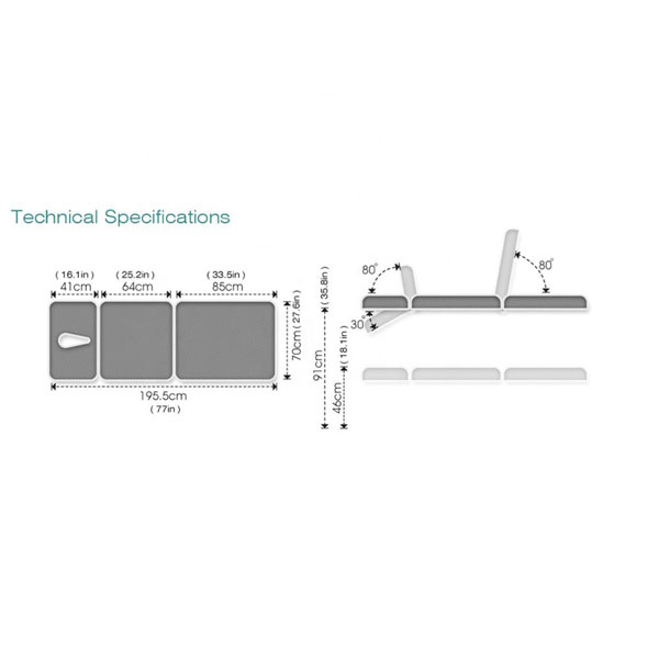 3 Section Hydraulic Treatment Table for clinical use 4 3 Section Hydraulic Treatment Table for clinical use - Image 4