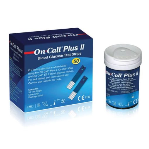 On call plus glucometer strips 50 Pcs