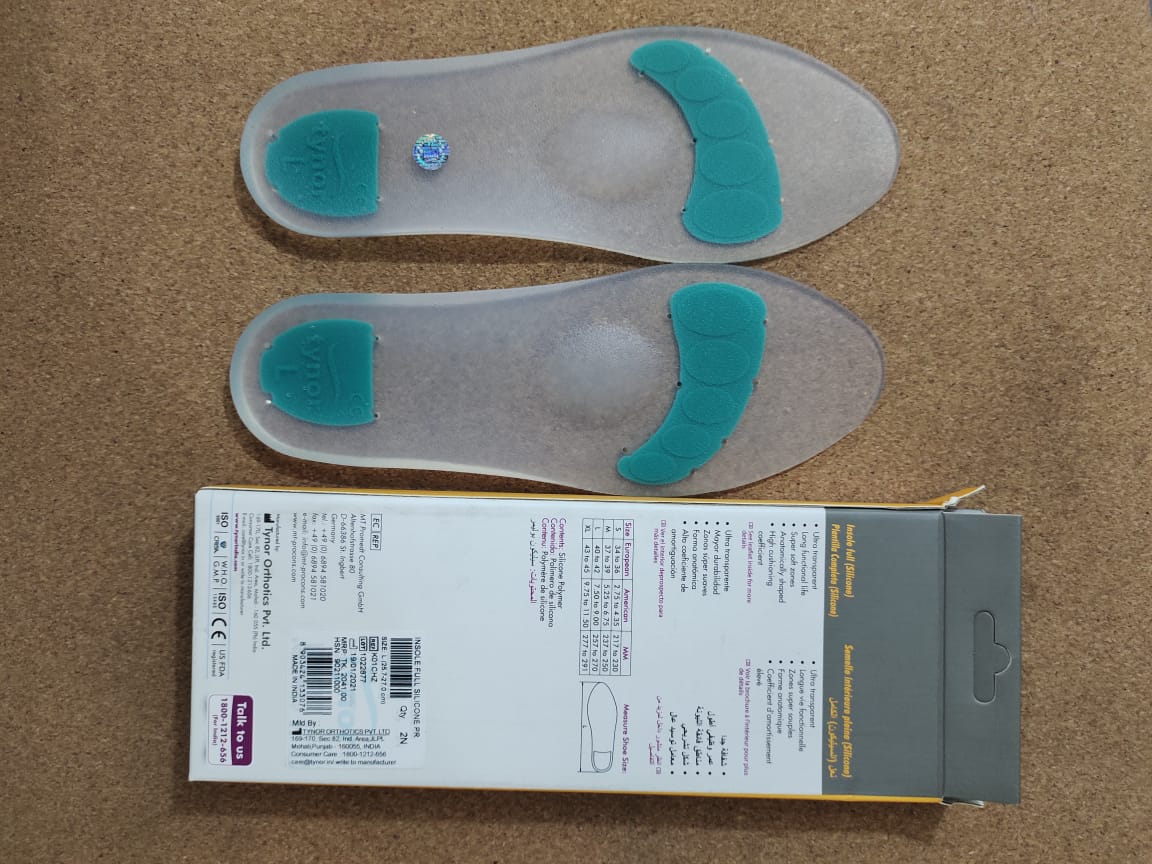 Tynor K-01 Insole Heel Cushion Full Silicon (Pair) 3 Tynor K-01 Insole Heel Cushion Full Silicon (Pair) - Image 3