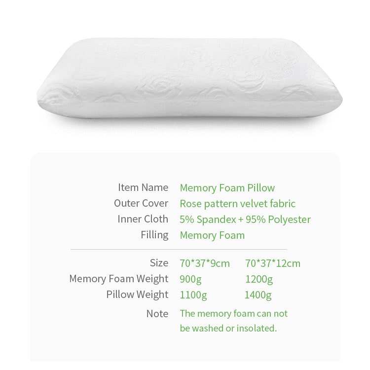 Memory Foam Bed Pillow 2 Memory Foam Bed Pillow - Image 2