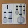 Goniometer Set - 6 Pcs Plastic Ruler with Lather Case 4 Goniometer Set