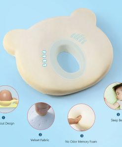 Newborn Baby Pillow for Head Shape in BD | Made of Memory Foam | Head and Neck Support for Baby 5 Newborn Baby Pillow for Head Shape in BD 2 1