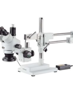 3.5X-90X Trinocular Stereo Microscope with 4-Zone 144-LED Ring Light