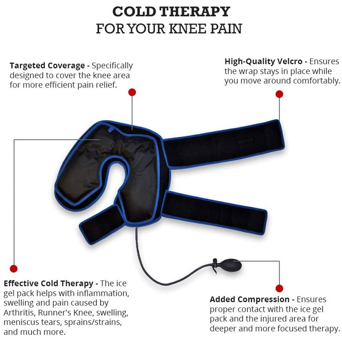 Wrap around ice pack for knee Techno Health