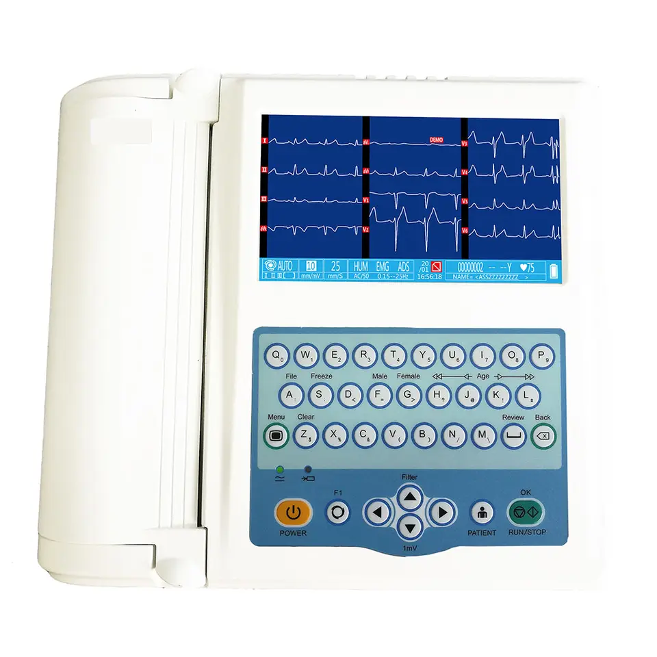 HE-12A1 12 Lead 12 channel Portable ECG Machine 2 HE-12A1 Newest Cheap Price Electrocardiograph Portable ECG machine 12 lead 12 channel ECG