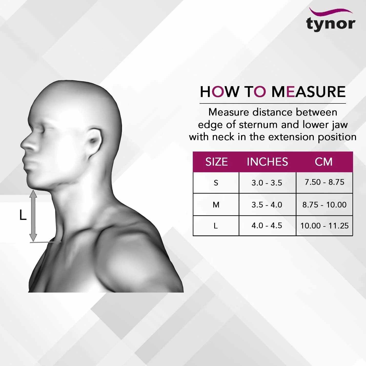 Hard Cervical Collar Tynor B-03 Adjustable 3 Adjustable Hard Cervical Collar Tynor B-03 Size Chart