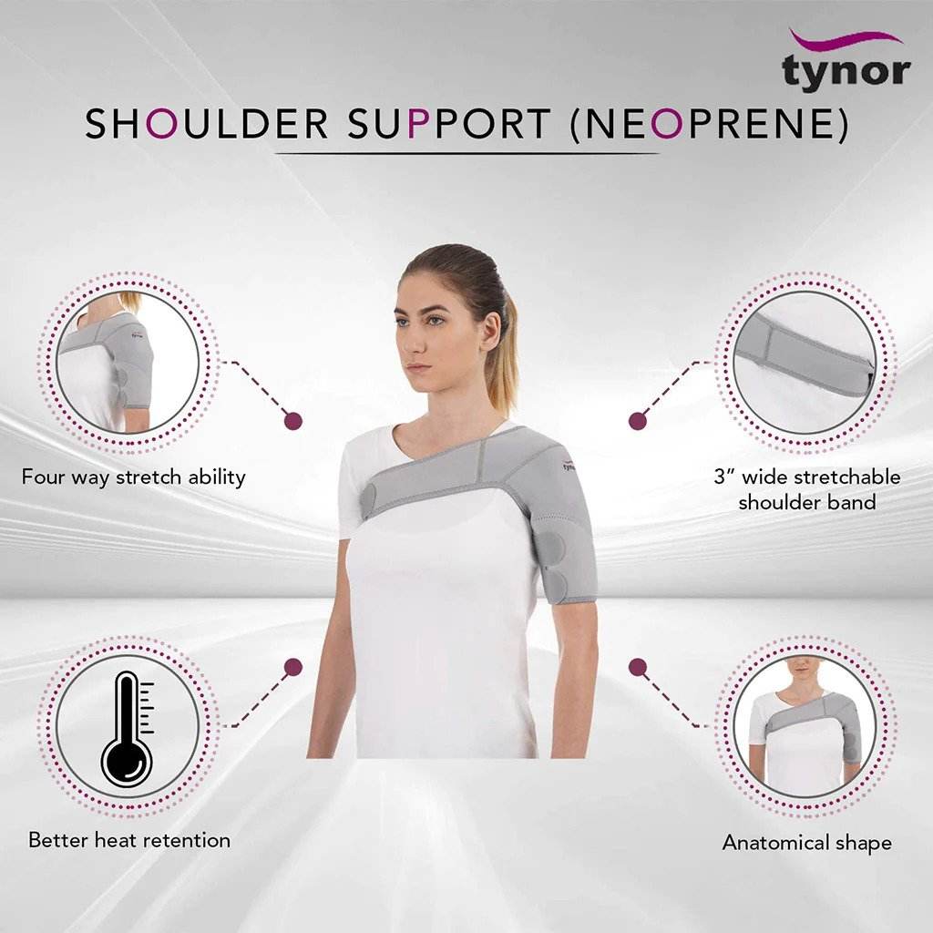 Tynor Shoulder Support Brace J-14 (Neoprene) 2 Tynor Shoulder Support Brace J-14 (Neoprene) - Image 2