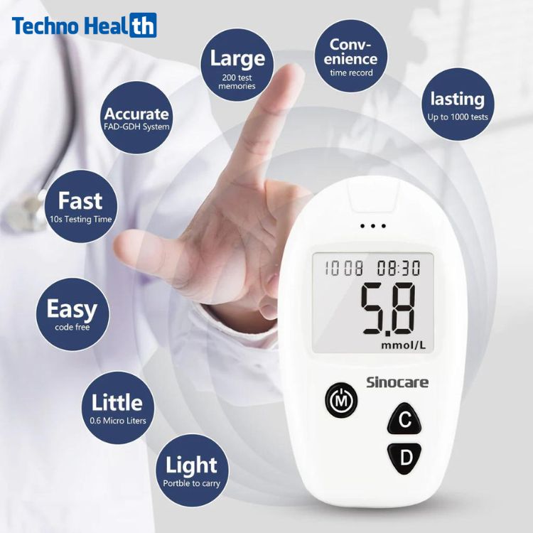 Sinocare Safe-Accu Blood Glucose Monitoring System Ι Sinocare Glucometer 3 Key Benefits of Sinocare Safe-Accu Glucometer