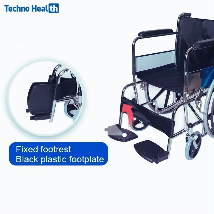 Kaiyang KY809B Steel Folding Wheelchair Ι Wheelchair for Stroke Patients 2 Kaiyang KY809B Steel Folding Wheelchair Foolplate