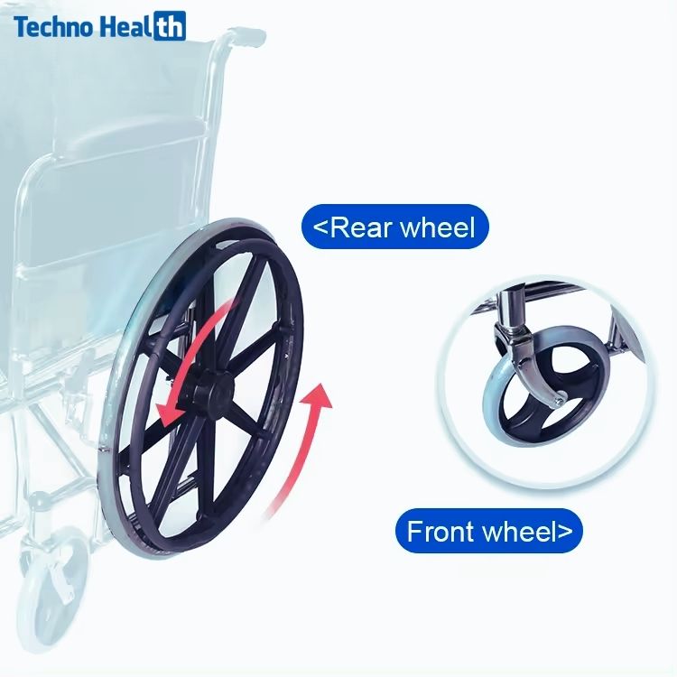 Kaiyang KY809B Steel Folding Wheelchair Ι Wheelchair for Stroke Patients 3 Kaiyang KY809B Steel Folding Wheelchair Front Castor