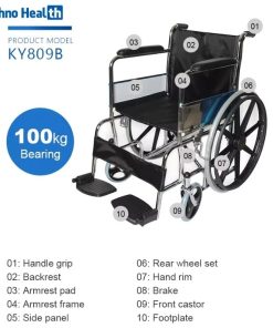Kaiyang KY809B Steel Folding Wheelchair Ι Wheelchair for Stroke Patients 7 Product Details pf Kaiyang KY809B Folding Wheelchair