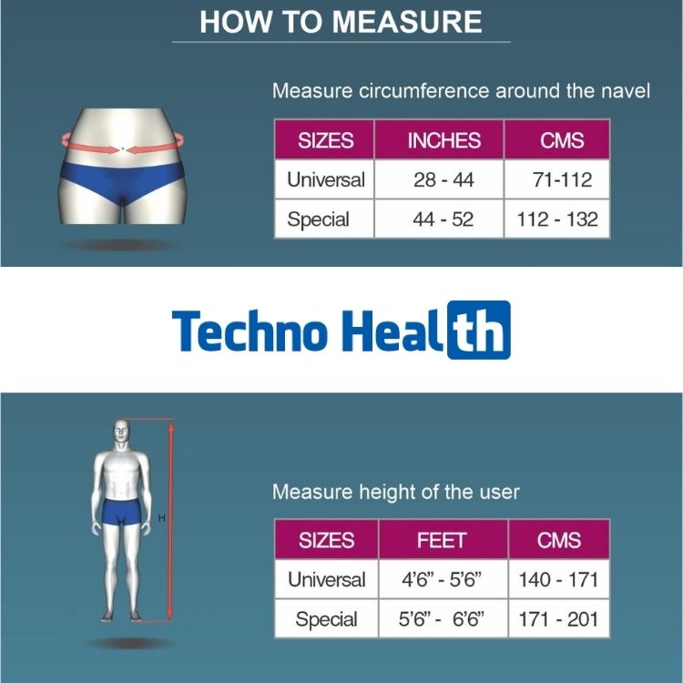 মেরুদণ্ড সোজা করার বেল্ট - Tynor Taylor Brace 3 Tynor Taylor Brace Size Chart