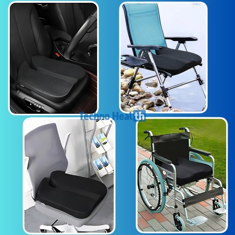 Memory Foam Car Seat Cushion for Tailbone Pain & Back Pain Relief 2 Memory Foam Car Seat Cushion Various Uses