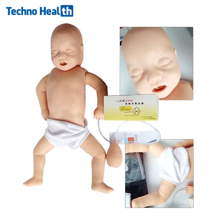 Infant Baby CPR Training Manikin Dummy with Feedback Device 1 Infant Baby CPR Training Manikin Dummy with Feedback Device For Nursing Training